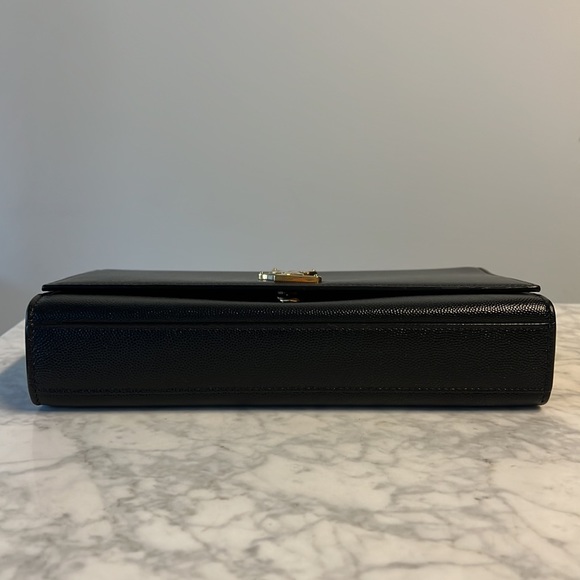 Saint Laurent Kate Medium Chain Crossbody Black Gold - Picture 8 of 13